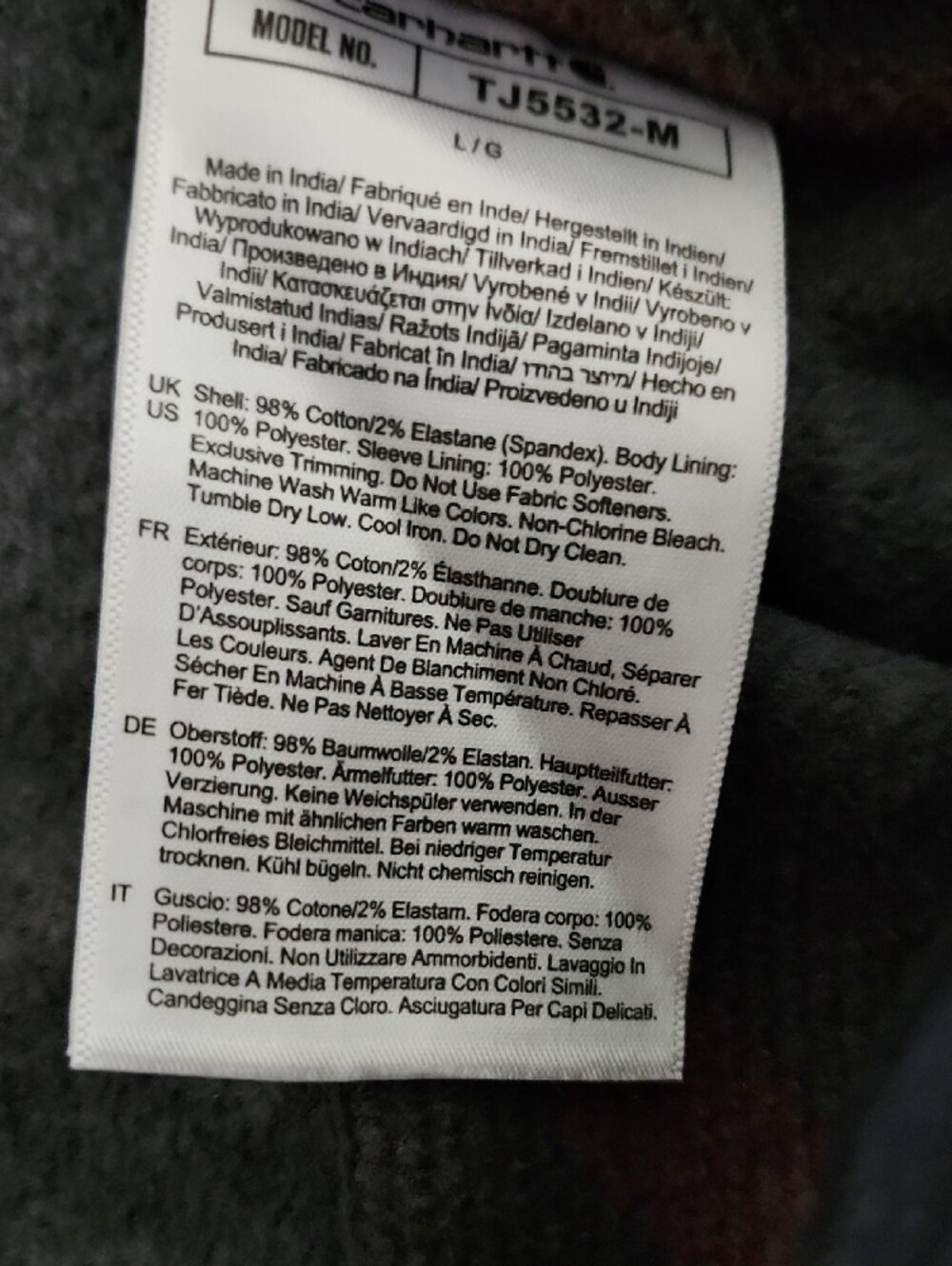 Carhartt Rugged Flex Canvas fleece Lined Snap Front Shirt Jacket - Picture 11 of 12